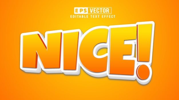 Nice 3d Editable text effect Vector With Background