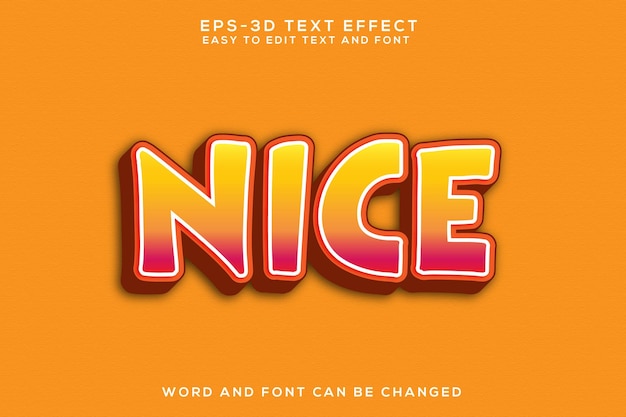 Nice 3d text effect and colorful effect