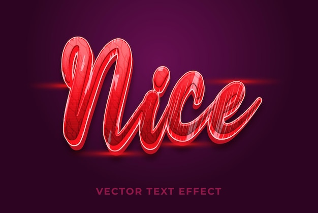 Vector nice 3d text style and lance effect