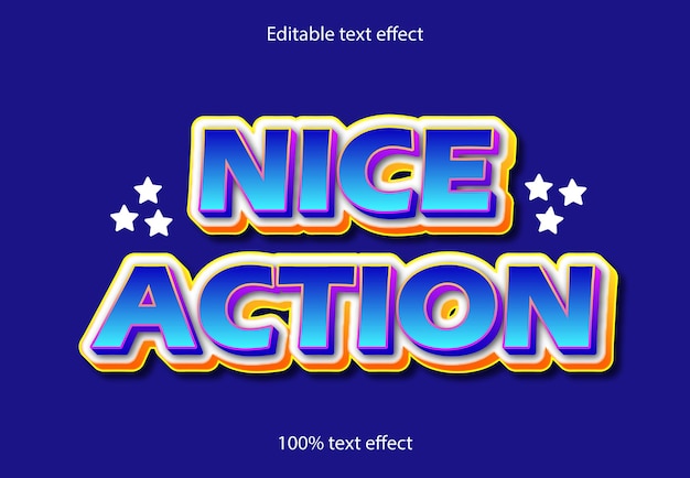 Nice action editable text effect