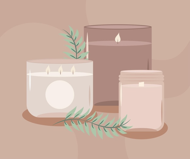 Vector nice candle illustration