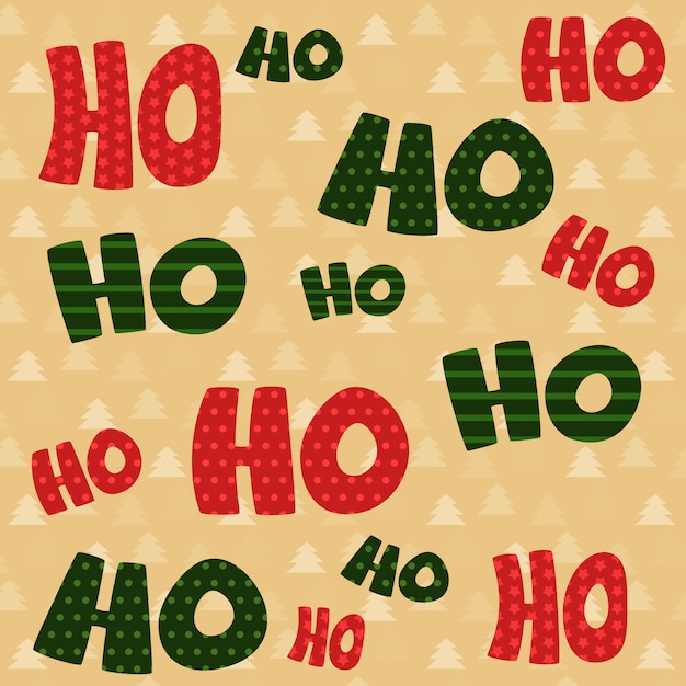 Vector nice christmas background with hohoho text