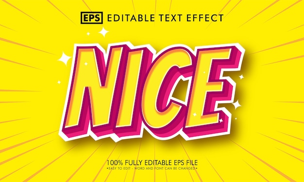 Nice comic editable text effect