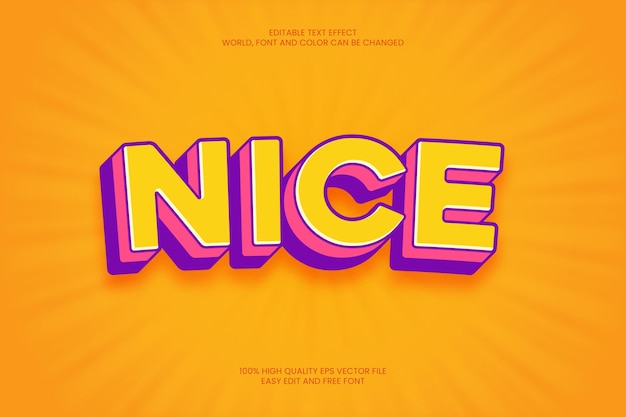 Nice comic editable text effect