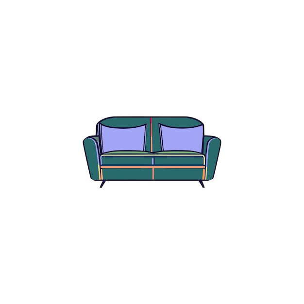 A nice and Cute Sofa Vector