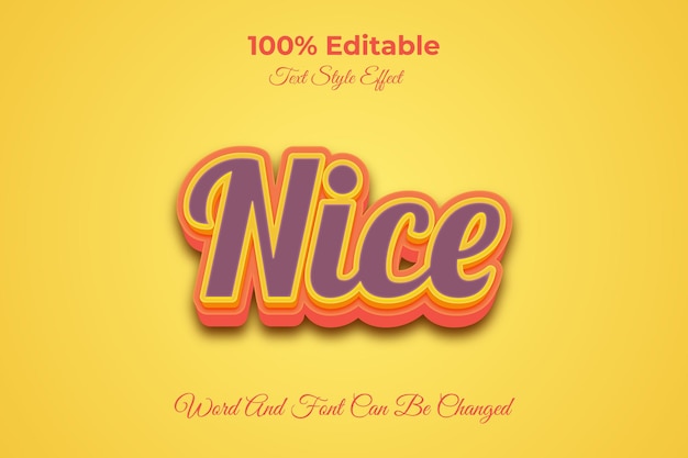 Vector nice editable text effect template