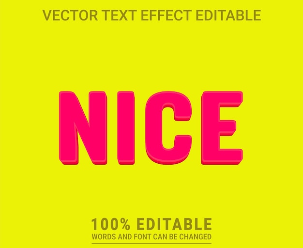 Nice editable text effect vector