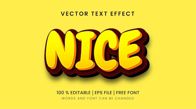 Nice editable text effect