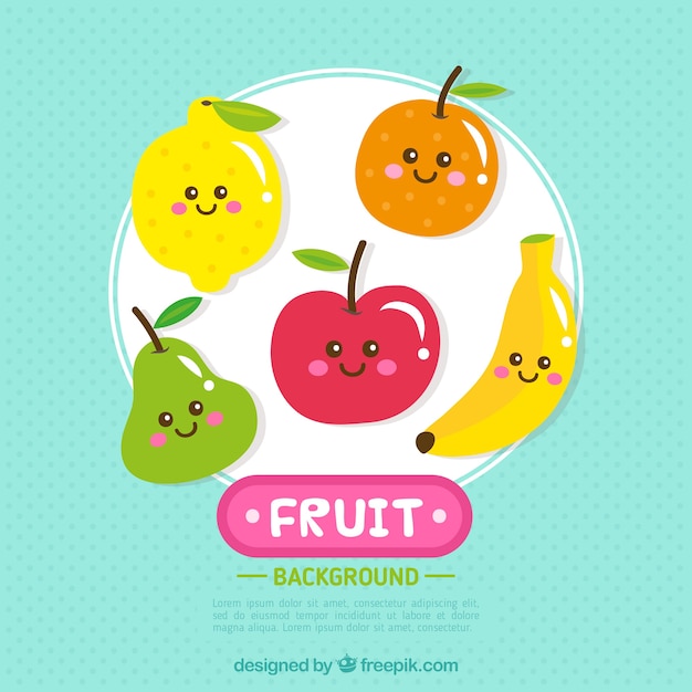 Nice fruit characters background