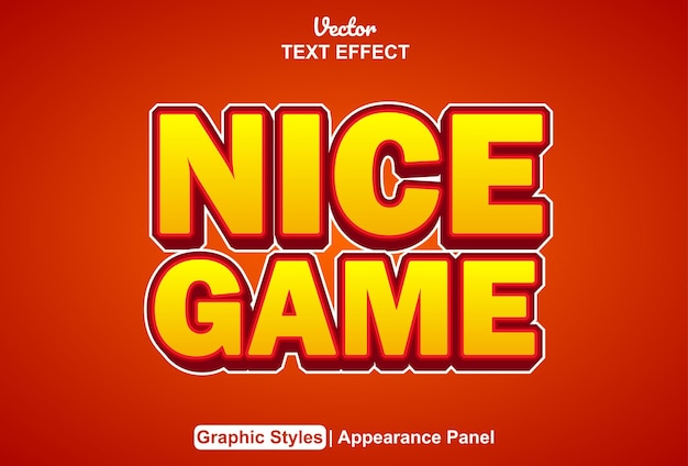 Nice game text effect with orange graphic style and editable