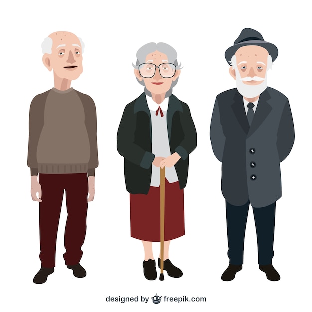 Vector nice grandpa pack