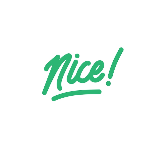 Vector nice handlettering