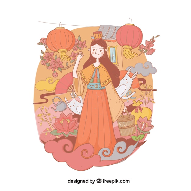 Vector nice illustration, mid autumn festival