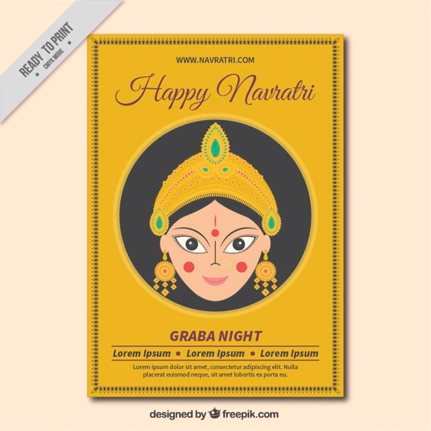 Vector nice invitation of happy navratri