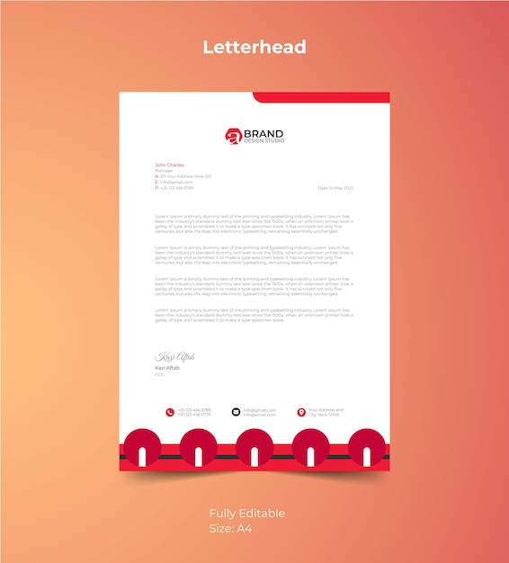 Nice Modern Letterhead Pad Template Design