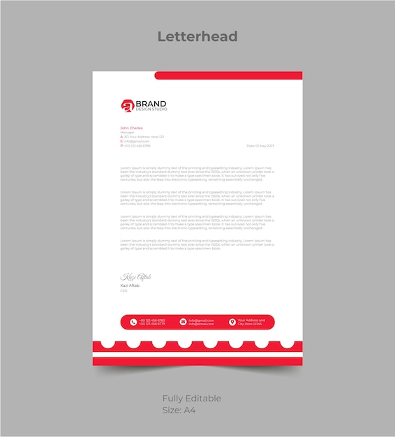 Nice Modern Letterhead Pad Template Design