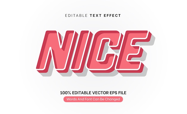 Nice pink retro vintage classic text effect editable text effect