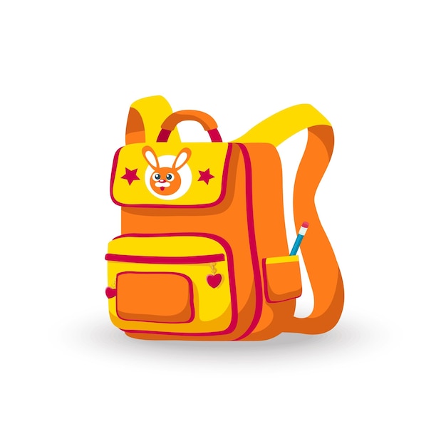 Nice school backpack orange and yellow color