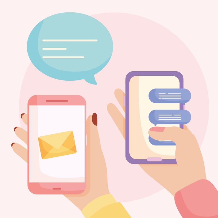 Vector nice smartphones card