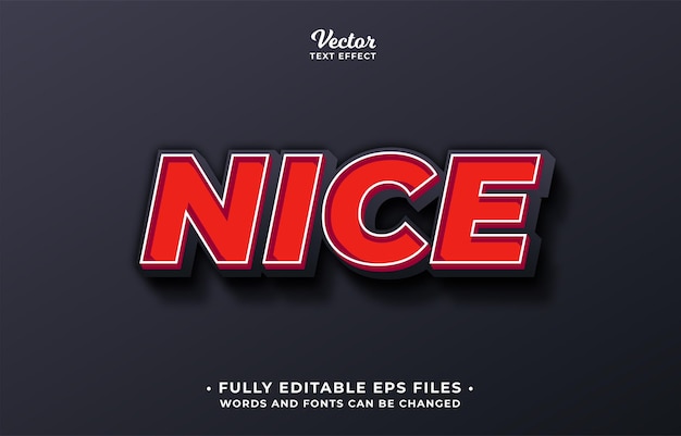 Vector nice text effect editable eps cc