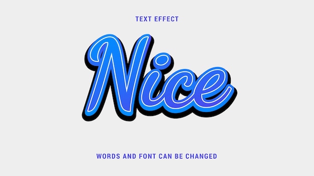 Vector nice text effect editable eps cc