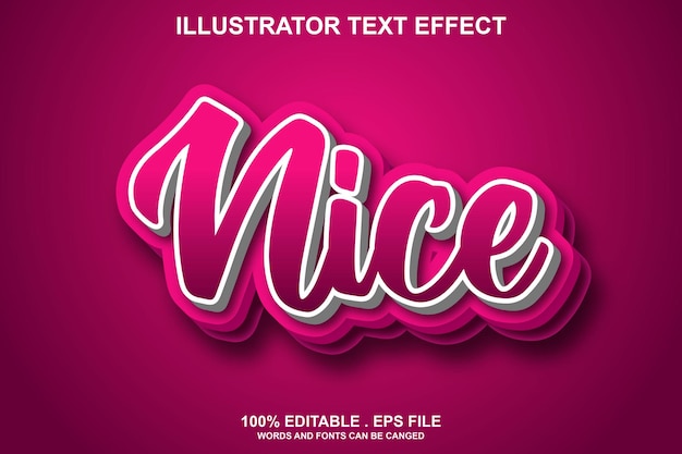 nice text effect editable