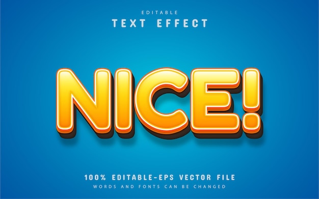 Nice text effect editable