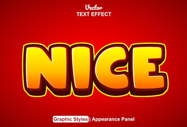 Vector nice text effect with graphic style and editable