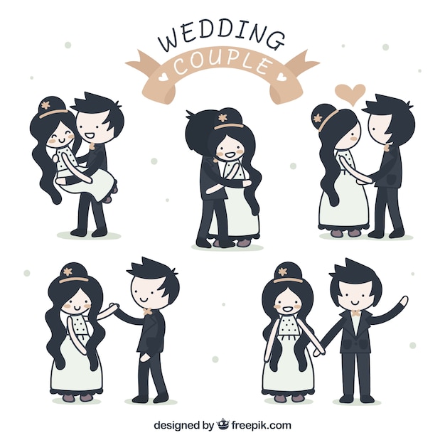 ニースの結婚式のカップルの図面