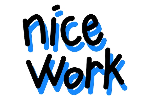 Vector nice work highlight note sticker design