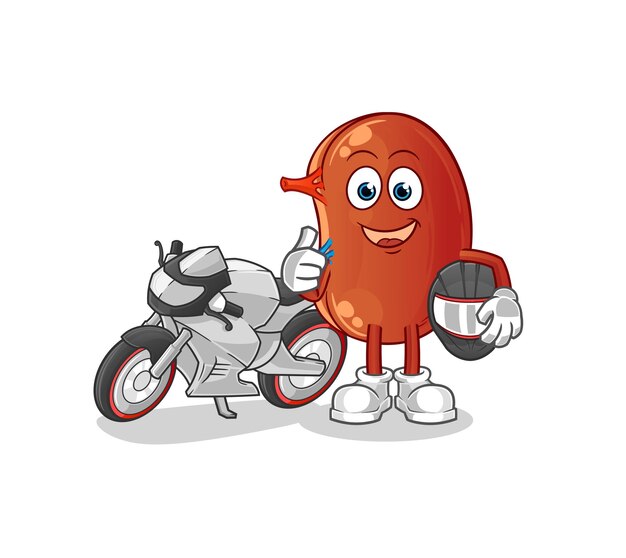 Nier racer karakter cartoon mascotte vector