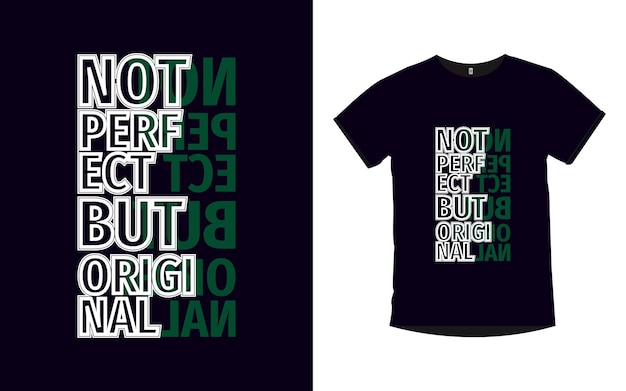 Niet perfect maar originele motiverende citaten typografie t-shirtontwerp