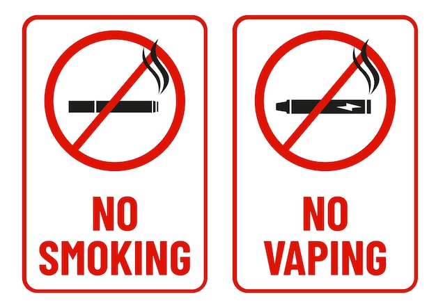 Vector niet roken en niet dampen toegestaan