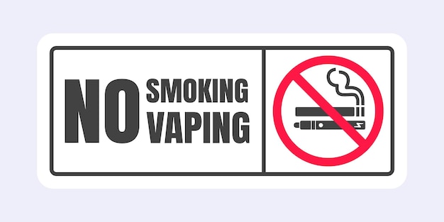 Niet roken geen vaping teken verboden teken pictogram geïsoleerd op een witte achtergrond vectorillustratie