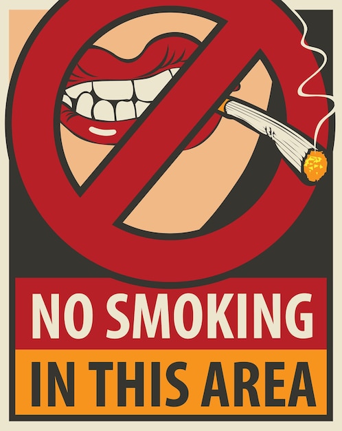 Niet roken in deze gebiedsposter