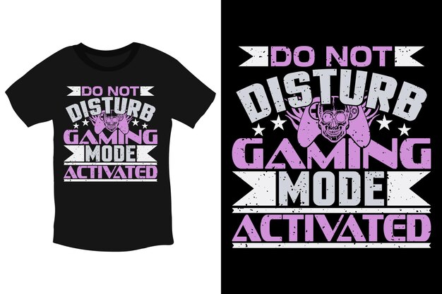 Vector niet storen gaming-modus geactiveerde coole t-shirt