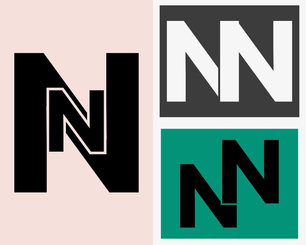 Vector nieuw beste nn creatief initiaal laatstgenoemd logonn abstractnn laatstgenoemde vector designnn monogram logo ontwerp