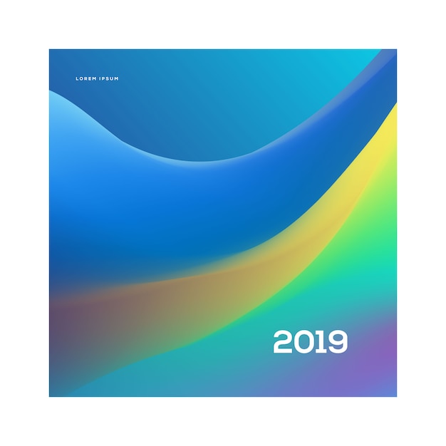 Nieuw jaar 2019 vooravond partij poster sjabloon