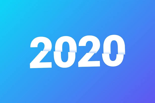 Nieuw jaar 2020 segment tekststijl