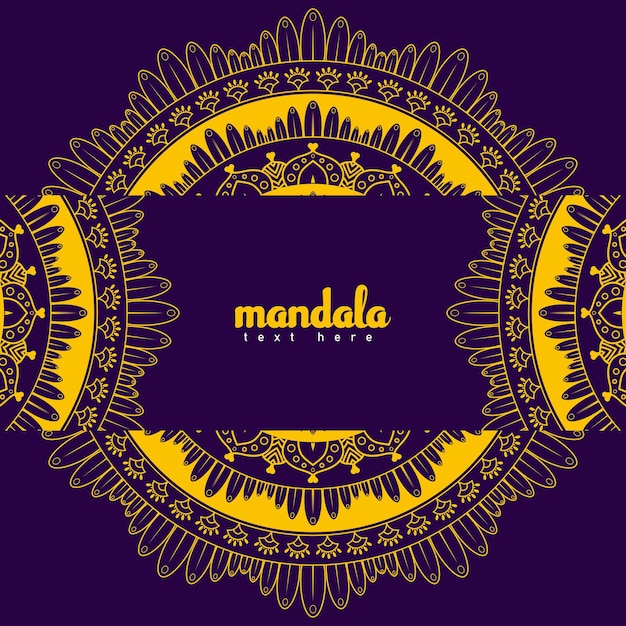 Nieuw mandala-ontwerp in gouden kleur