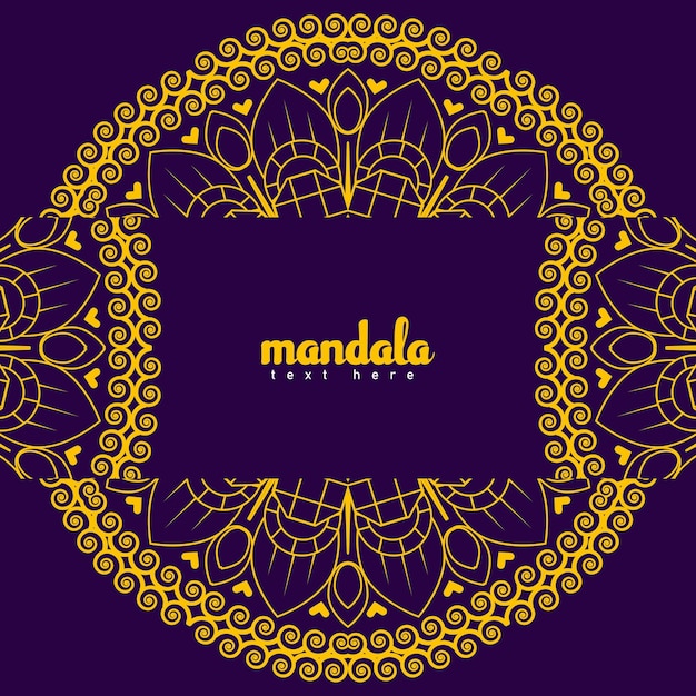 Nieuw mandala-ontwerp in gouden kleur