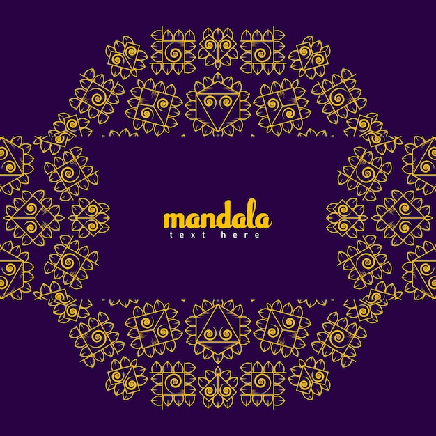 Nieuw mandala-ontwerp in gouden kleur