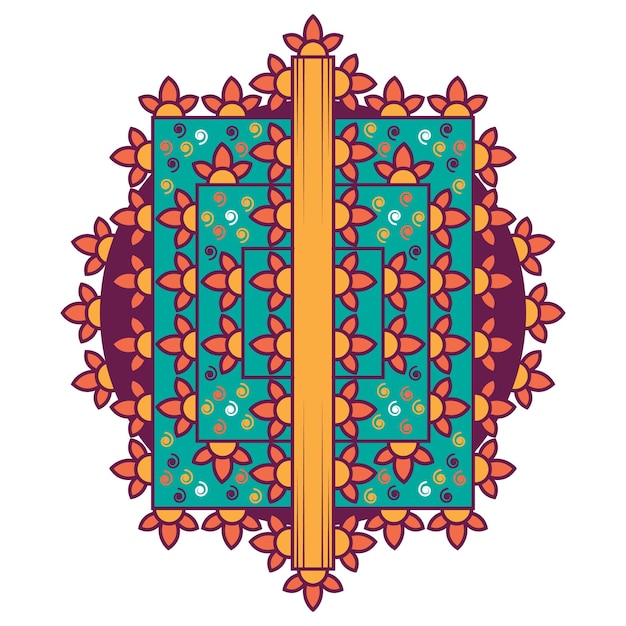 Vector nieuw mandala-ontwerp