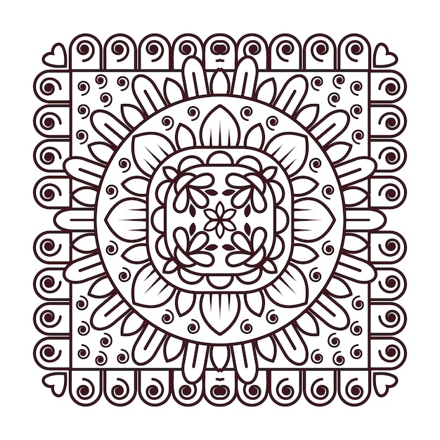 Vector nieuw mandala-ontwerp