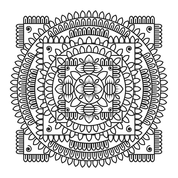 Vector nieuw mandala-ontwerp