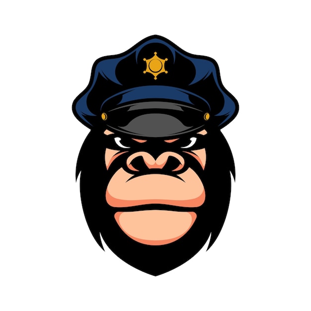 Nieuw ontwerp van de mascotte van de Gorilla Police