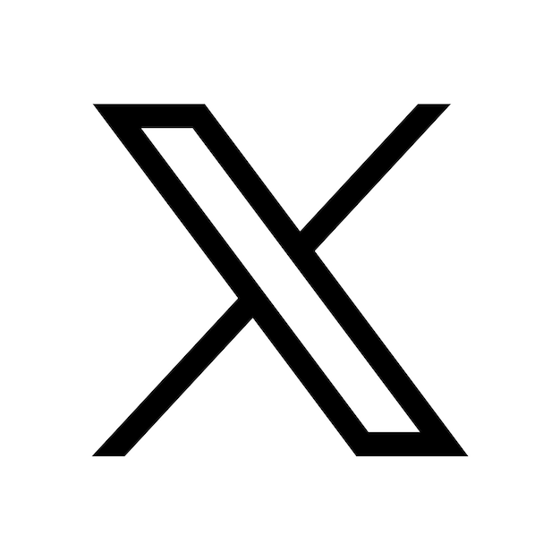 Vector nieuw vector twitter x zwart logo op witte achtergrond