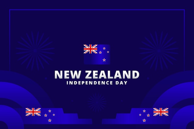 Nieuw-Zeeland Onafhankelijkheidsdag Achtergrond Voor Groet Moment