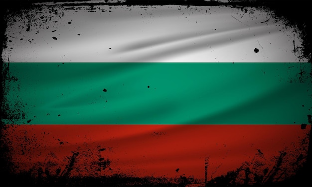Nieuwe abstracte Bulgarije vlag achtergrond vector met grunge slag stijl Bulgarije Independence Day Vector Illustration