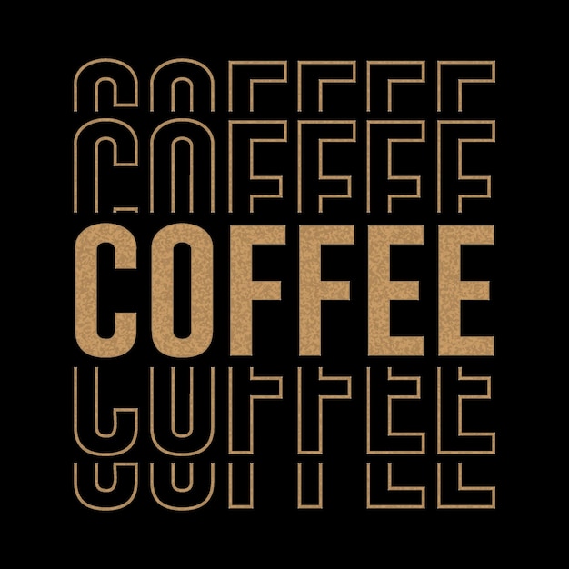 Nieuwe beste professionele koffie kleur textuur tekst effect nood typografie tshirt ontwerp